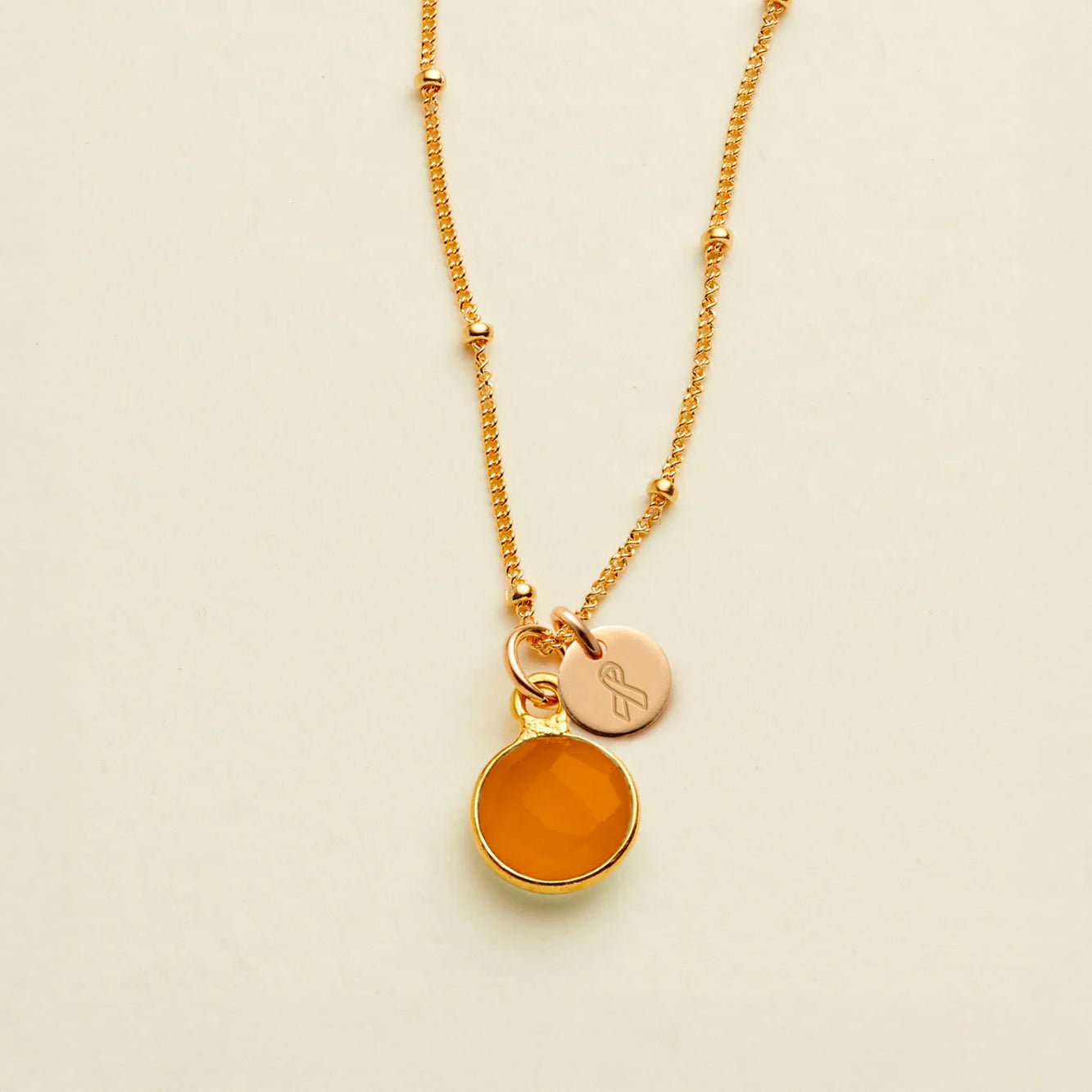 Cancer Awareness Necklace Gold Filled / Kidney Necklace