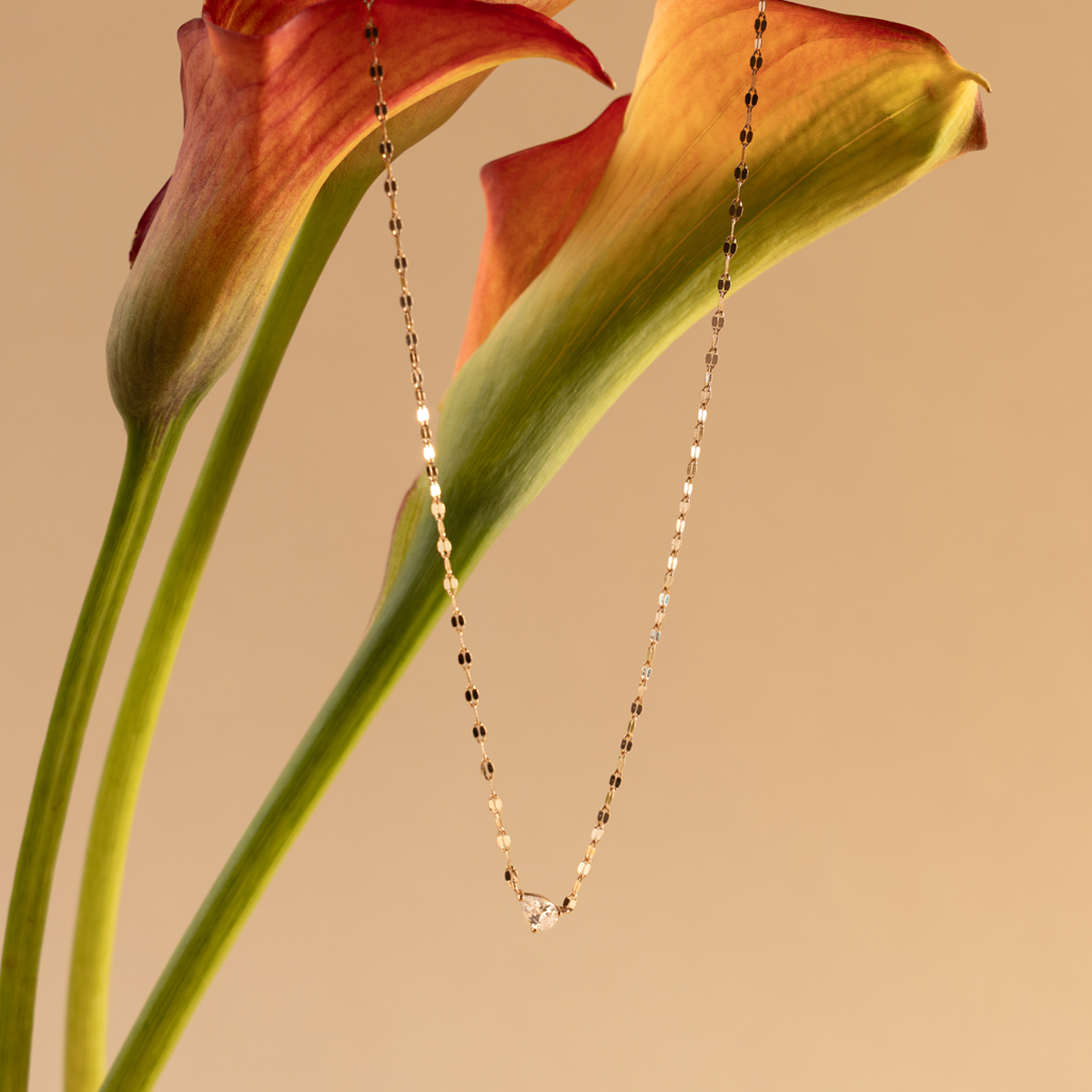 Dew Drop Solitaire Necklace