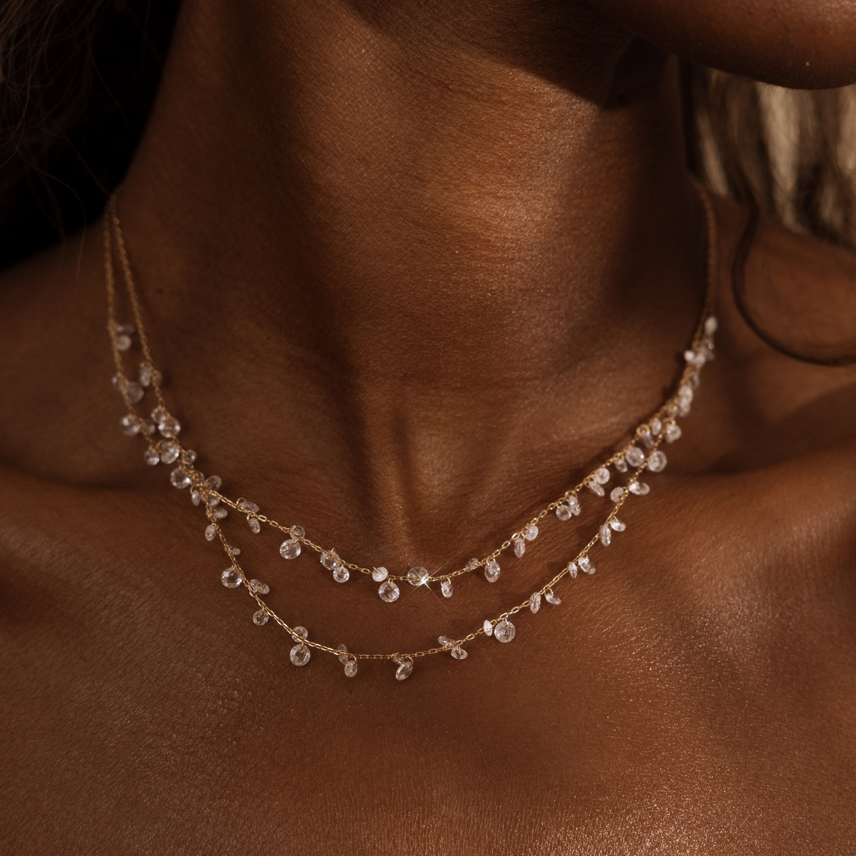 Dew Drop Floating Necklace