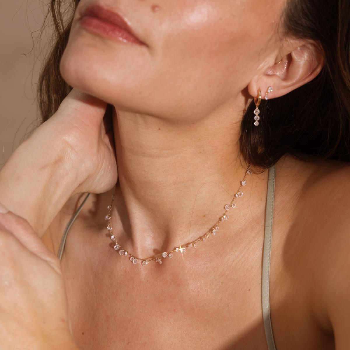 Dew Drop Floating Necklace