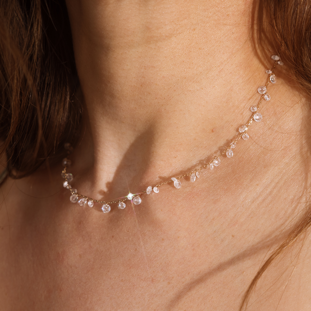 Dew Drop Floating Necklace