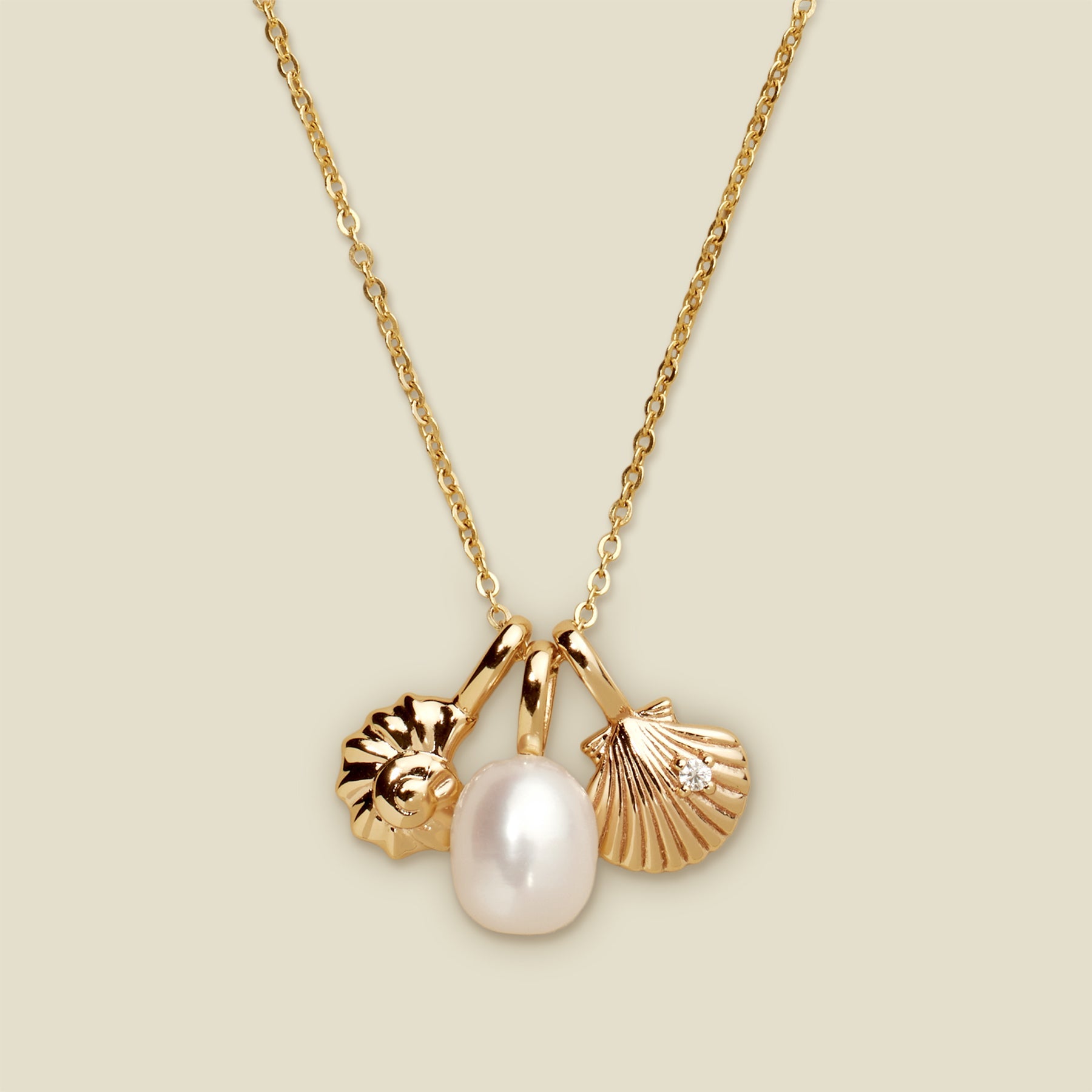 Coastal Charm Necklace Gold Vermeil Necklace
