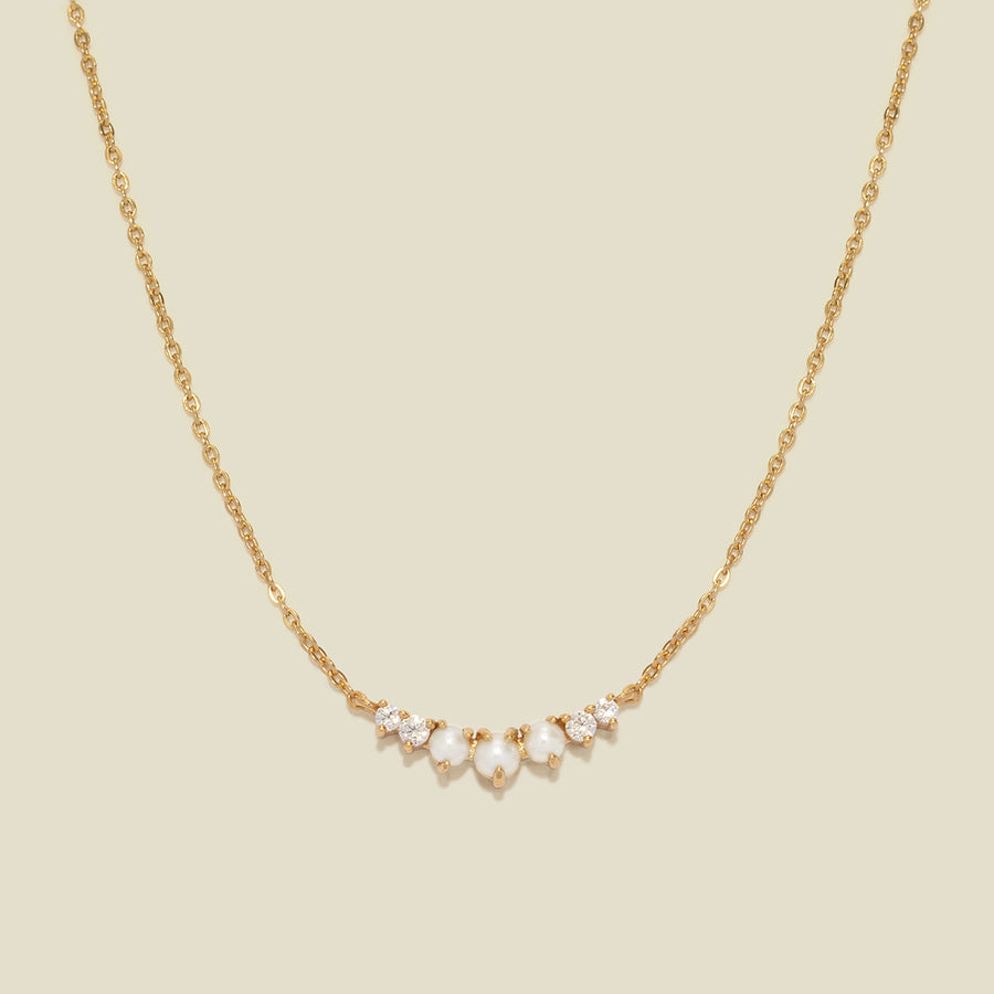 Crescent Pearl Necklace