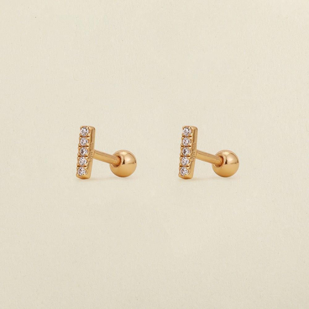 CZ Mini Bar Stud Earrings Earring