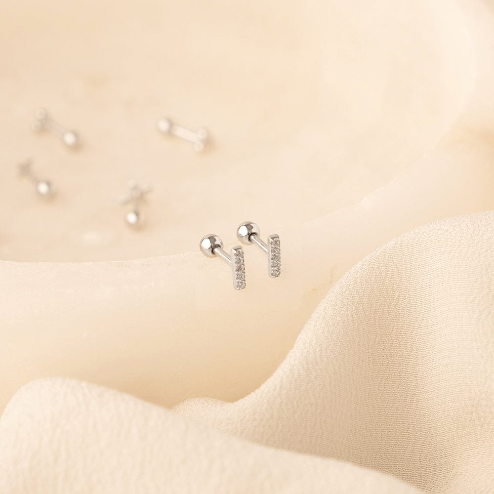 CZ Mini Bar Stud Earrings Earring