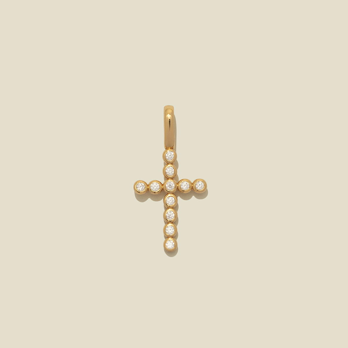 CZ Poppy Cross Charm Gold Vermeil Add Ons