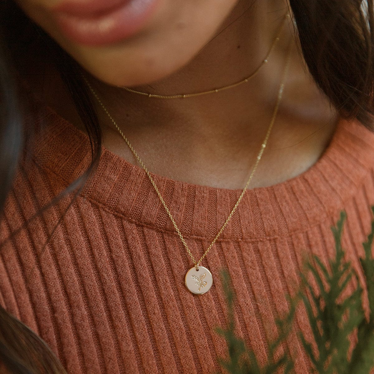 December Birth Flower Necklace Necklace