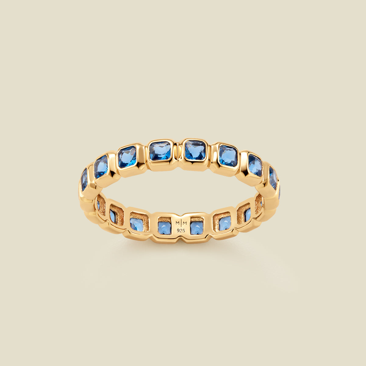 December Birthstone Eternity Ring Gold Vermeil / 5 Ring