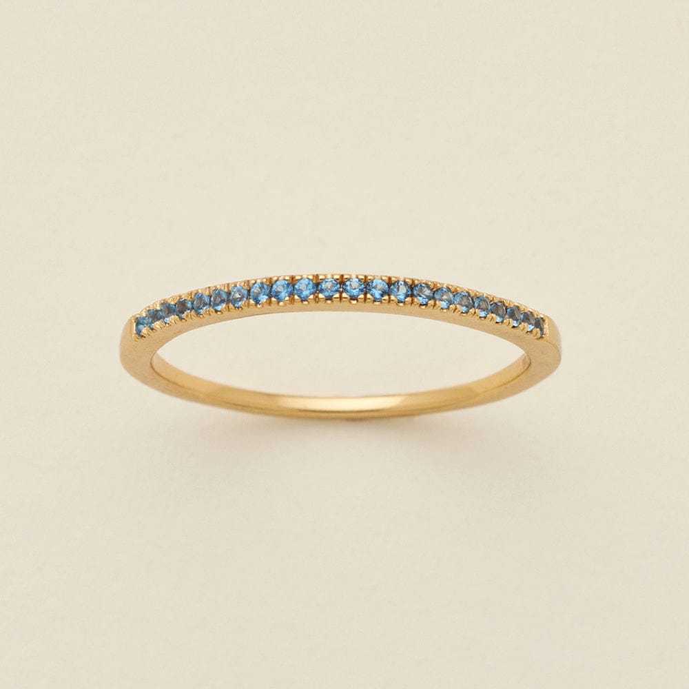 December Birthstone Stacking Ring Gold Vermeil / 5 Ring