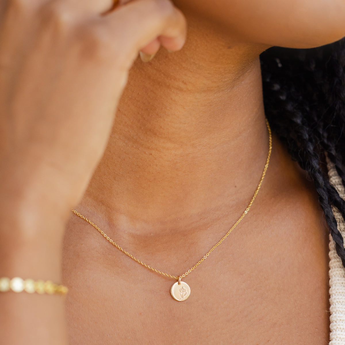 February Birth Flower Necklace Necklace