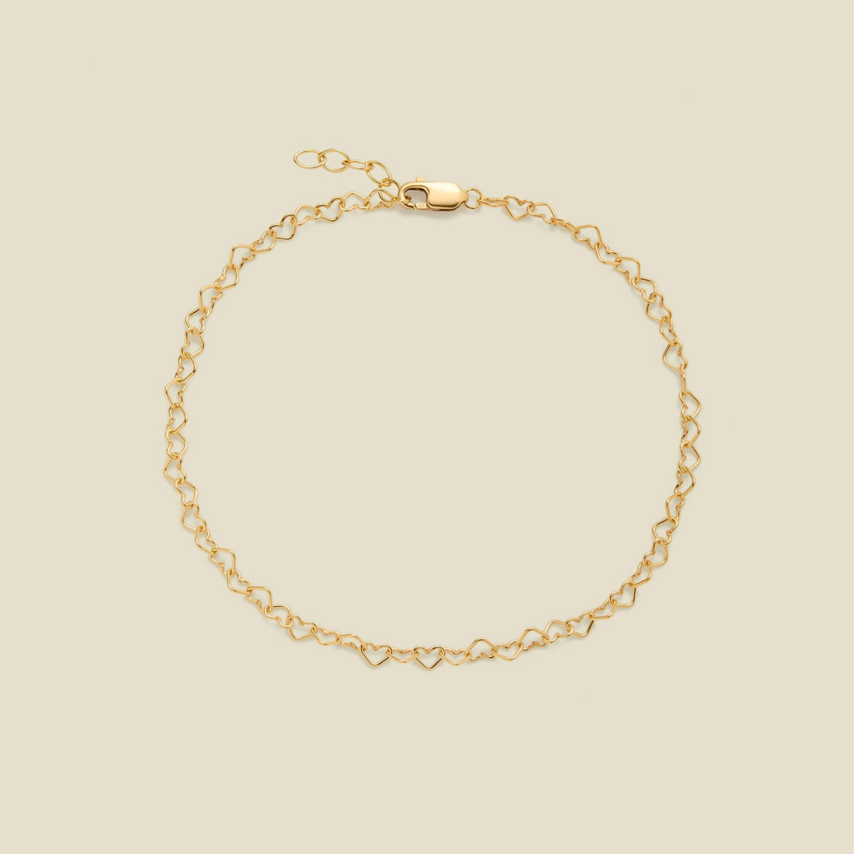 Heart Chain Bracelet Gold Filled / 6.5" Bracelet