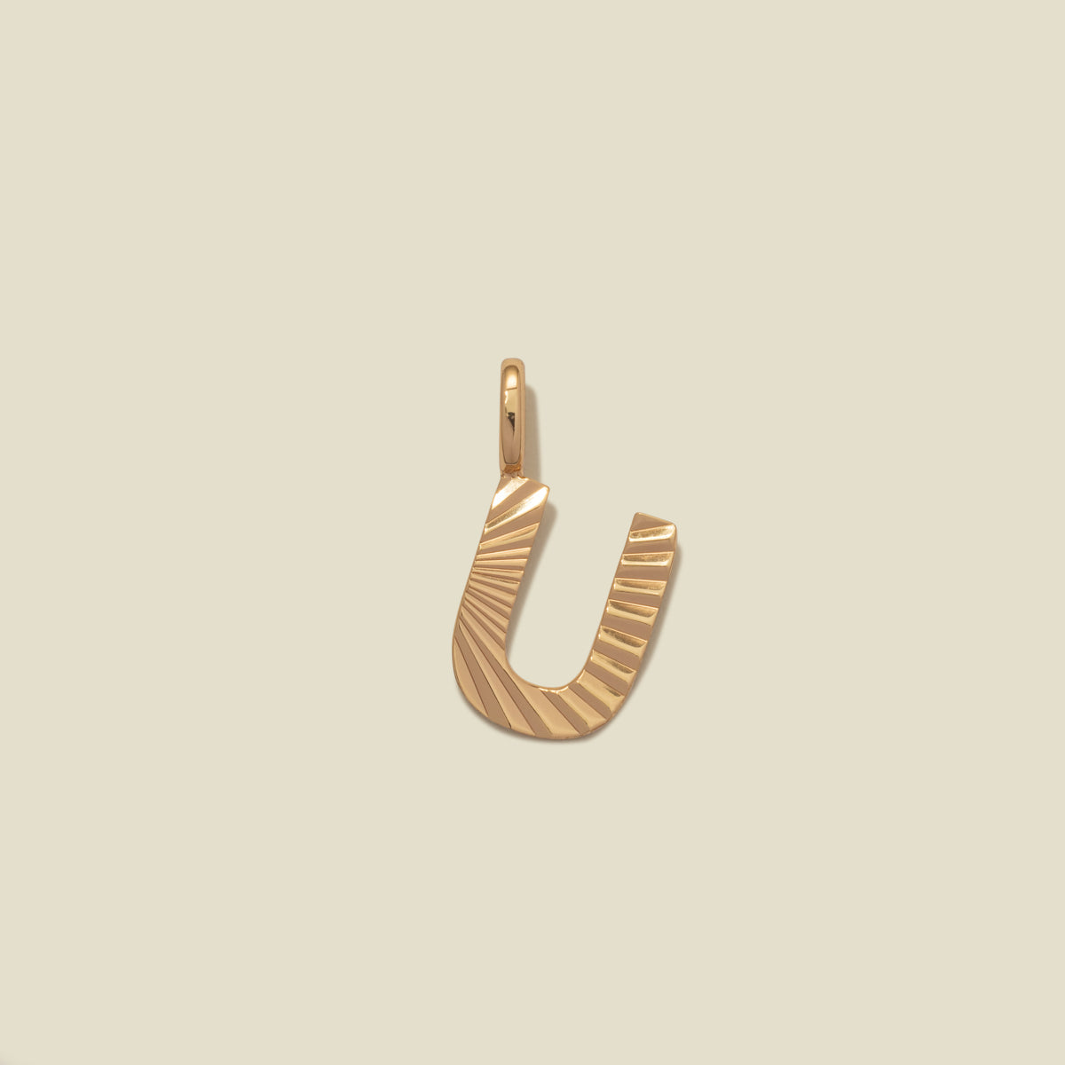 Initial U Charm Gold Vermeil Add Ons