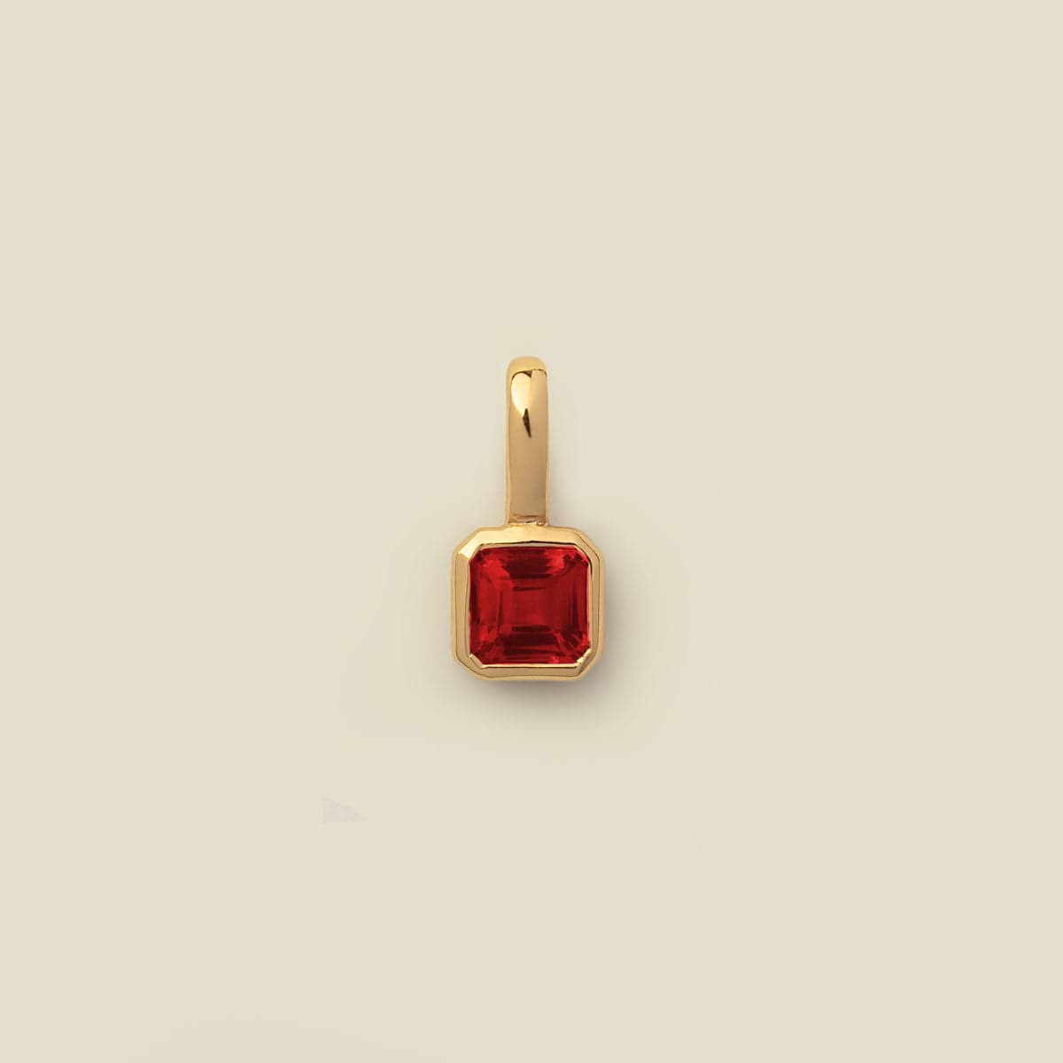 January Birthstone Charm Gold Vermeil Add Ons