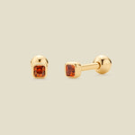 January Birthstone Stud Earrings