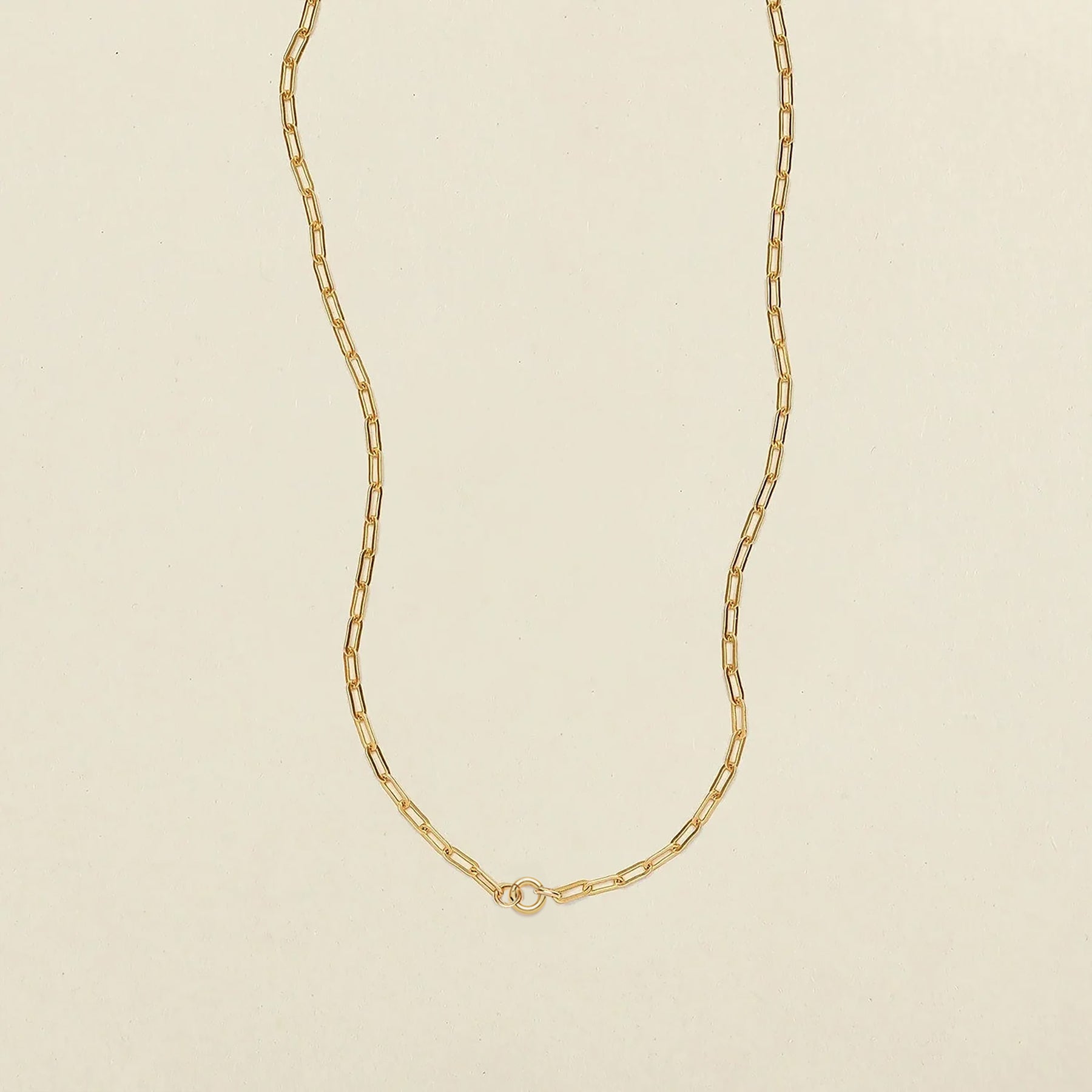 Jude Charm Necklace Gold Filled / With Mini Link Lock Necklace