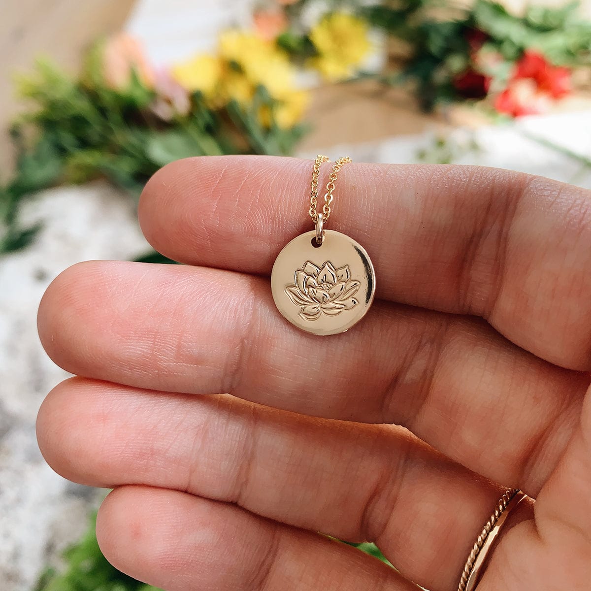 July Birth Flower Necklace Necklace