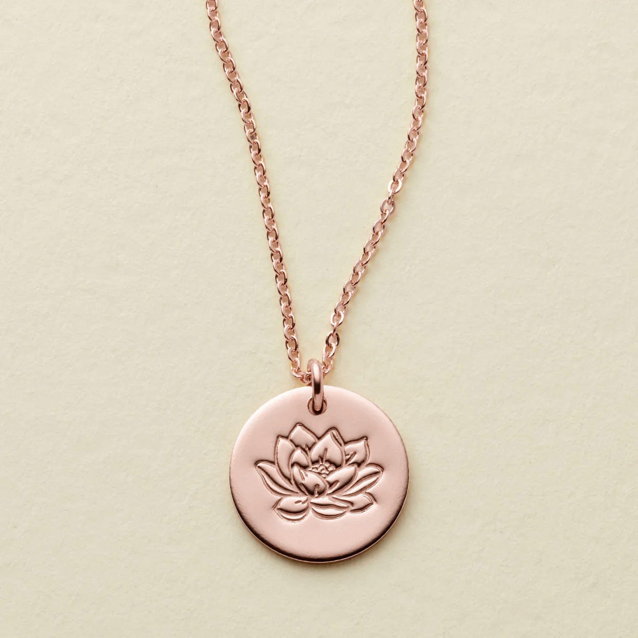 July Birth Flower Necklace Rose Gold Filled / 1/2" / 16"-18" Necklace