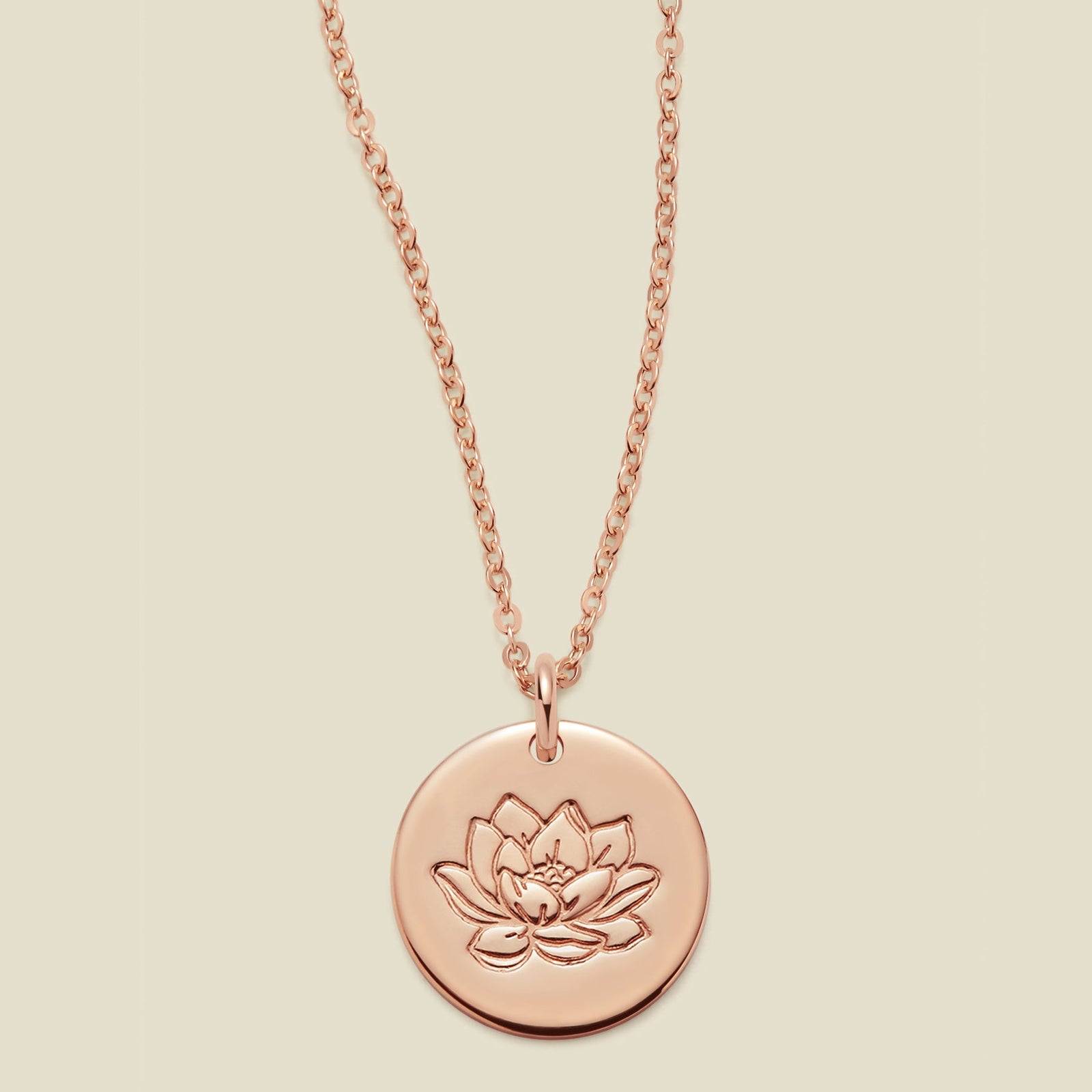 July Birth Flower Necklace Rose Gold Filled / 1/2" / 16"-18" Necklace