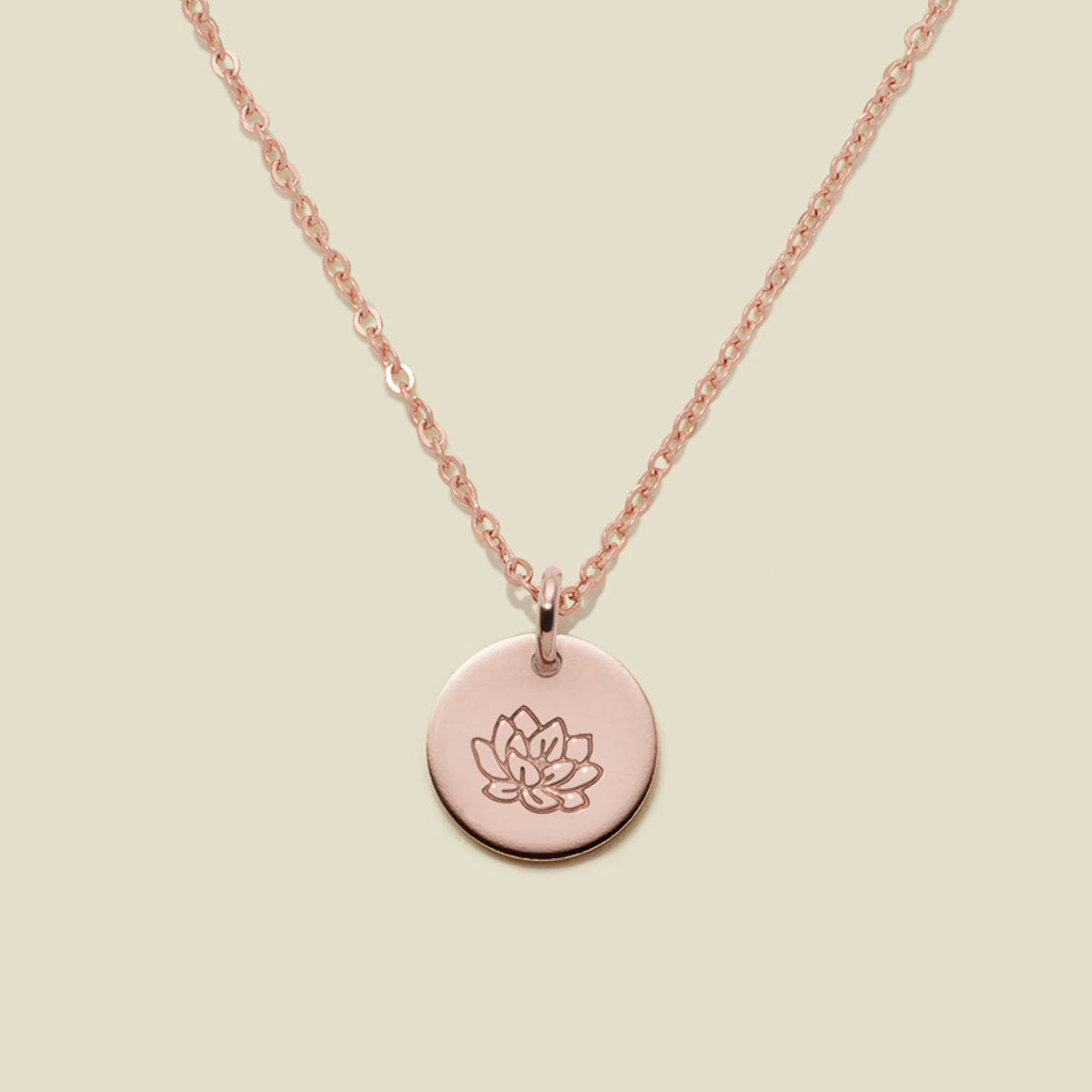 July Birth Flower Necklace Rose Gold Filled / 3/8" / 16"-18" Necklace