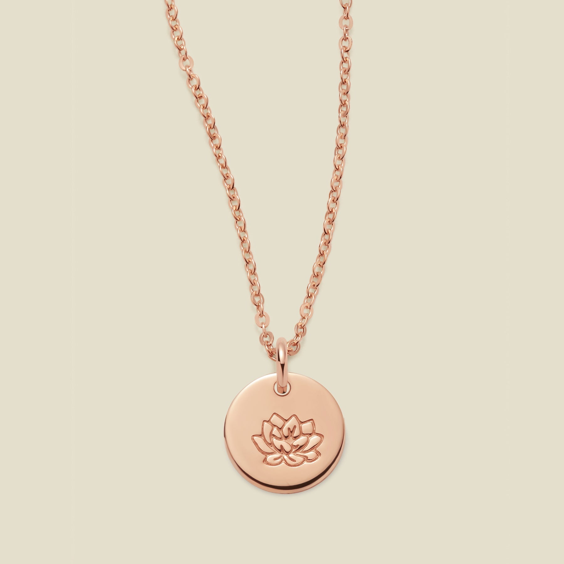 July Birth Flower Necklace Rose Gold Filled / 3/8" / 16"-18" Necklace