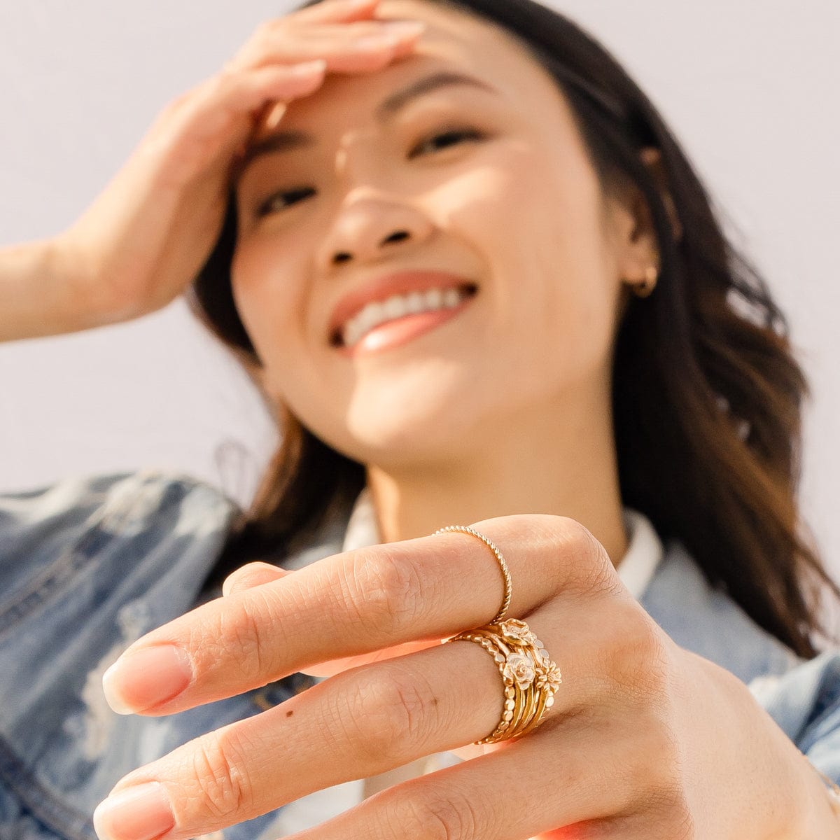 July Birth Flower Ring Ring