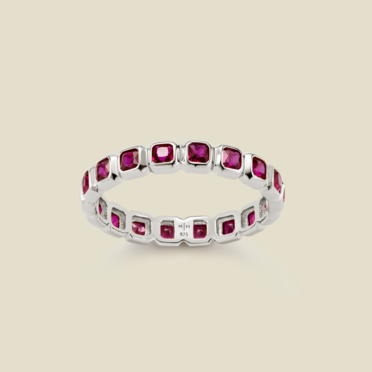 July Birthstone Eternity Ring Silver / 5 Ring