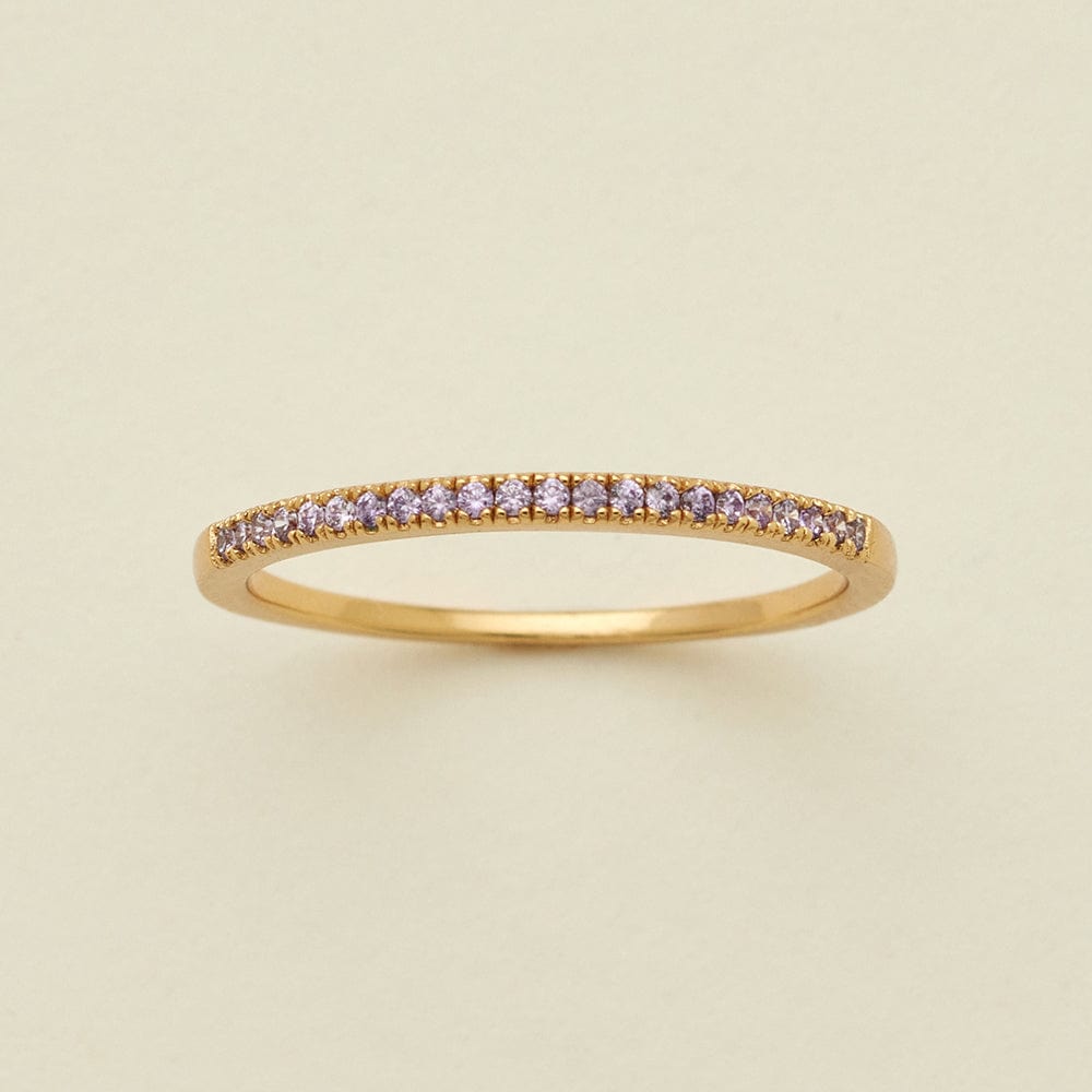 June Birthstone Stacking Ring Gold Vermeil / 5 Ring