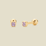 June Birthstone Stud Earrings