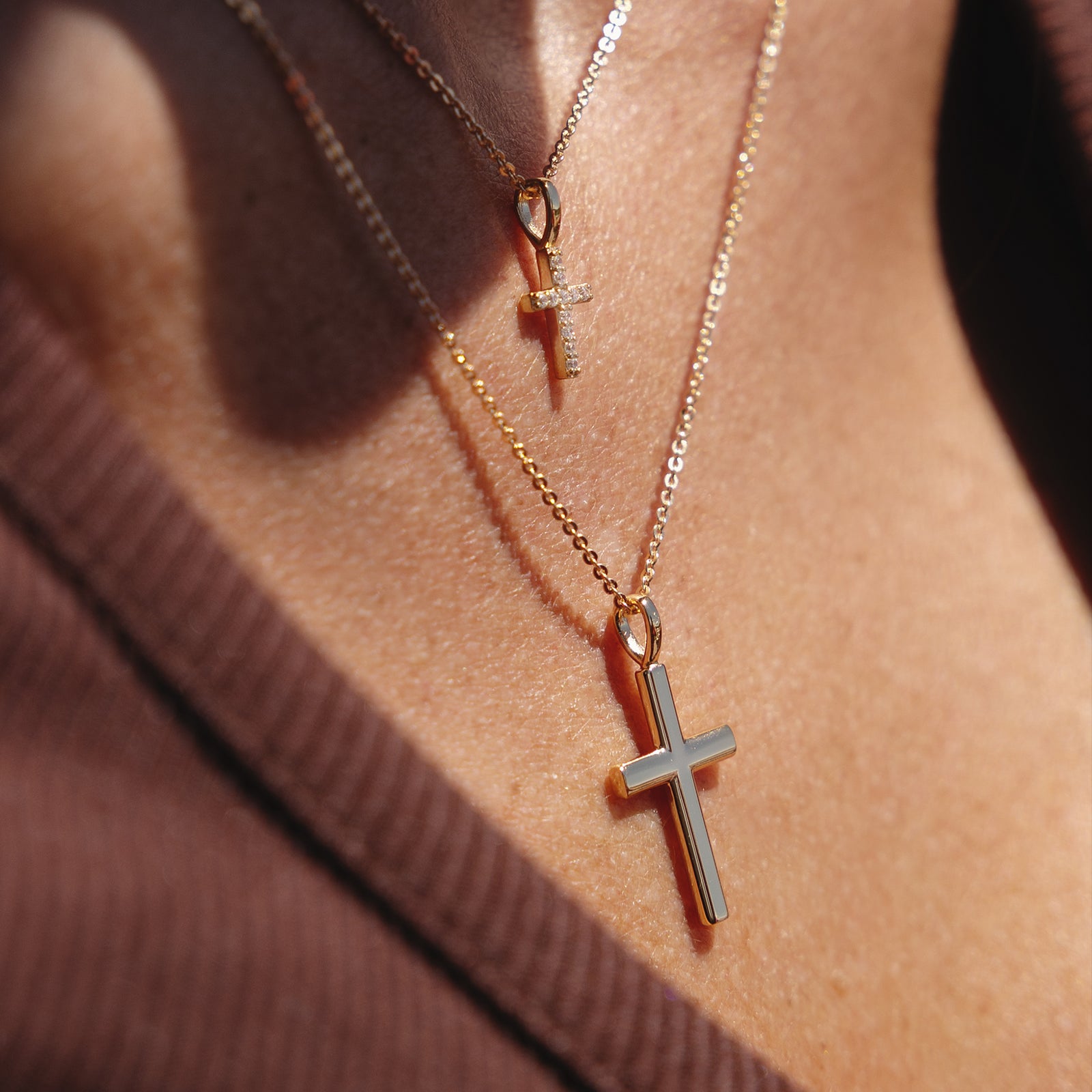 Rounded Cross Necklace