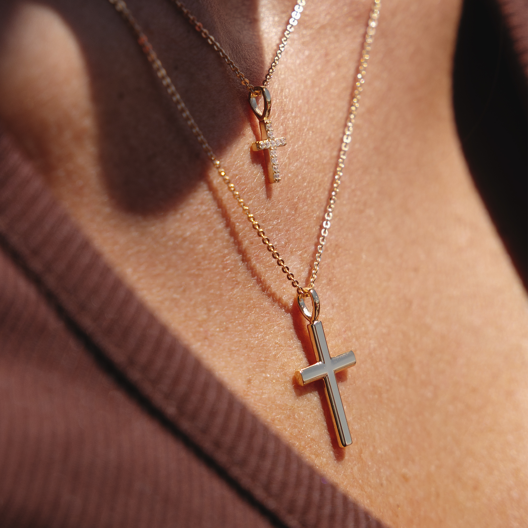 Rounded Cross Necklace
