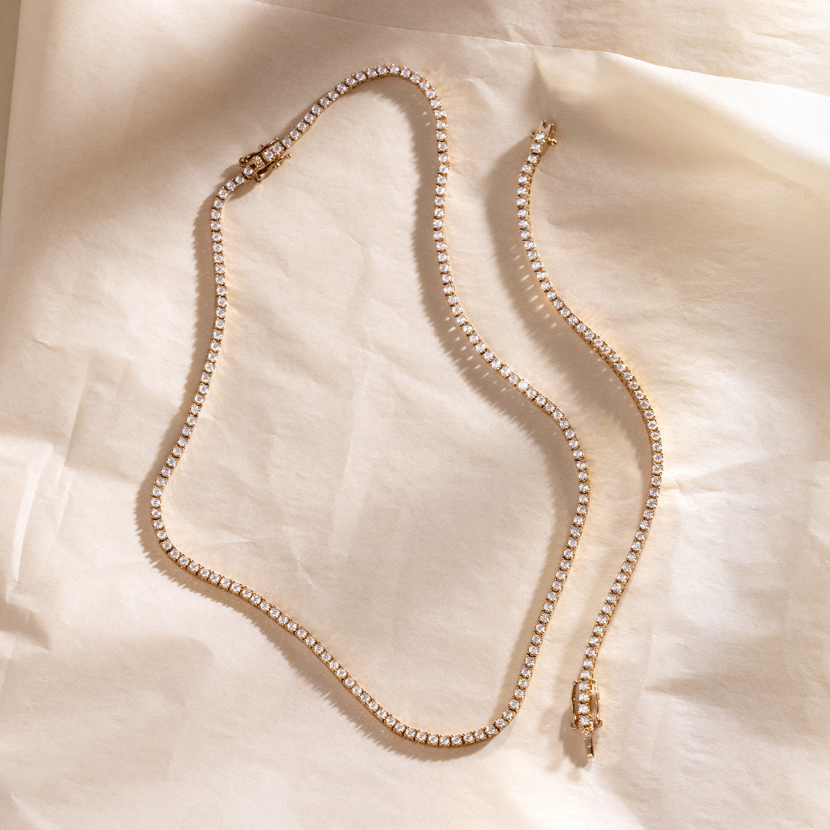 CZ Prong-Set Tennis Necklace