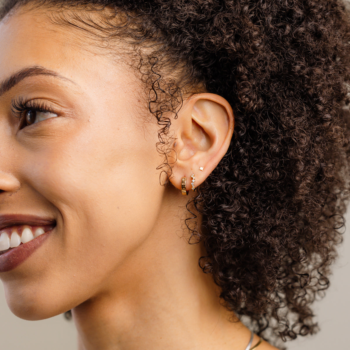 Libra Huggie Hoop Earrings Gold Vermeil Earring