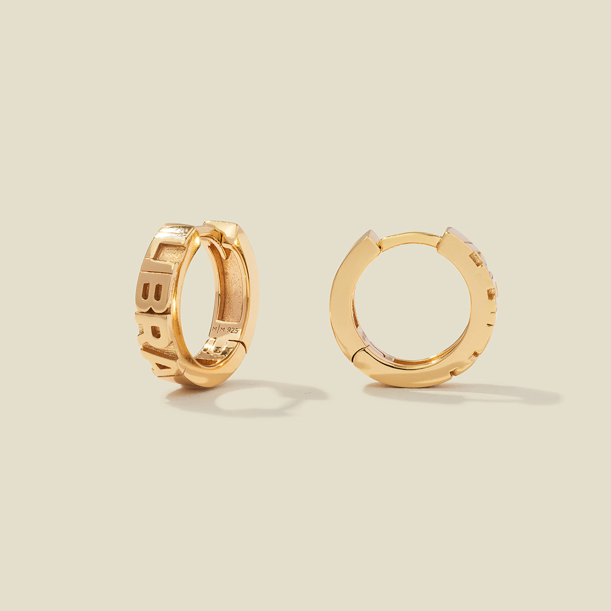 Libra Huggie Hoop Earrings Gold Vermeil Earring