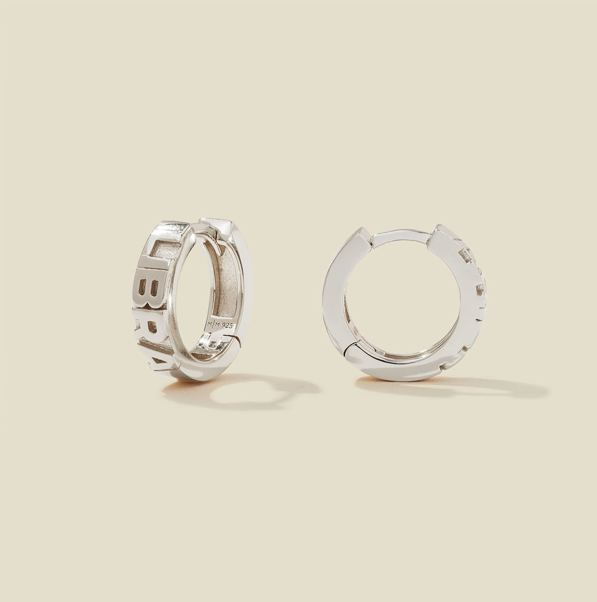 Libra Huggie Hoop Earrings Silver Collab