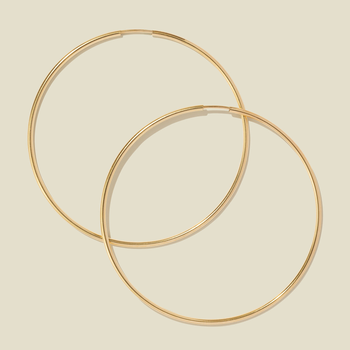 Live In Hoop Earrings Gold Filled / 50mm Earring