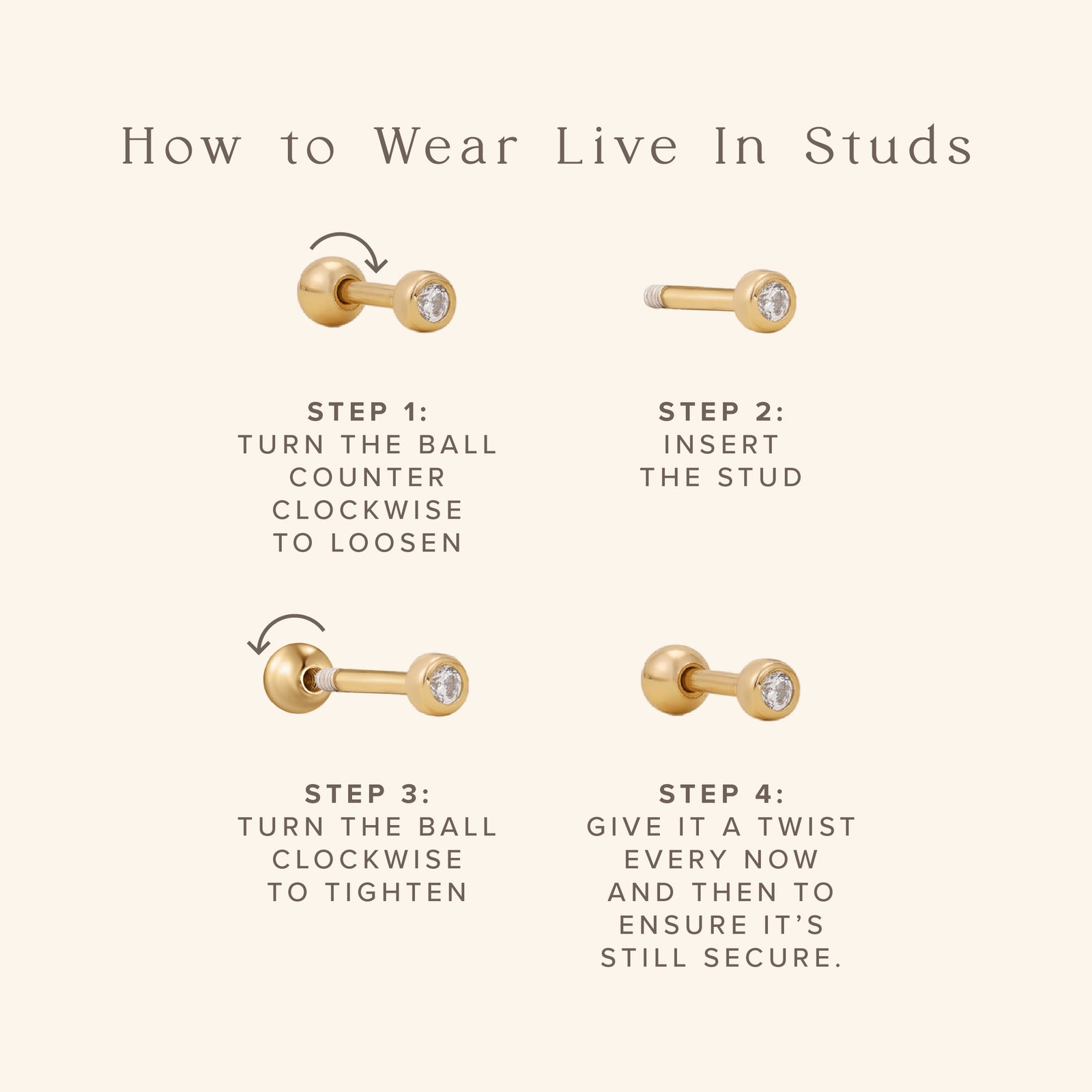 Live In Stud Earrings Earring