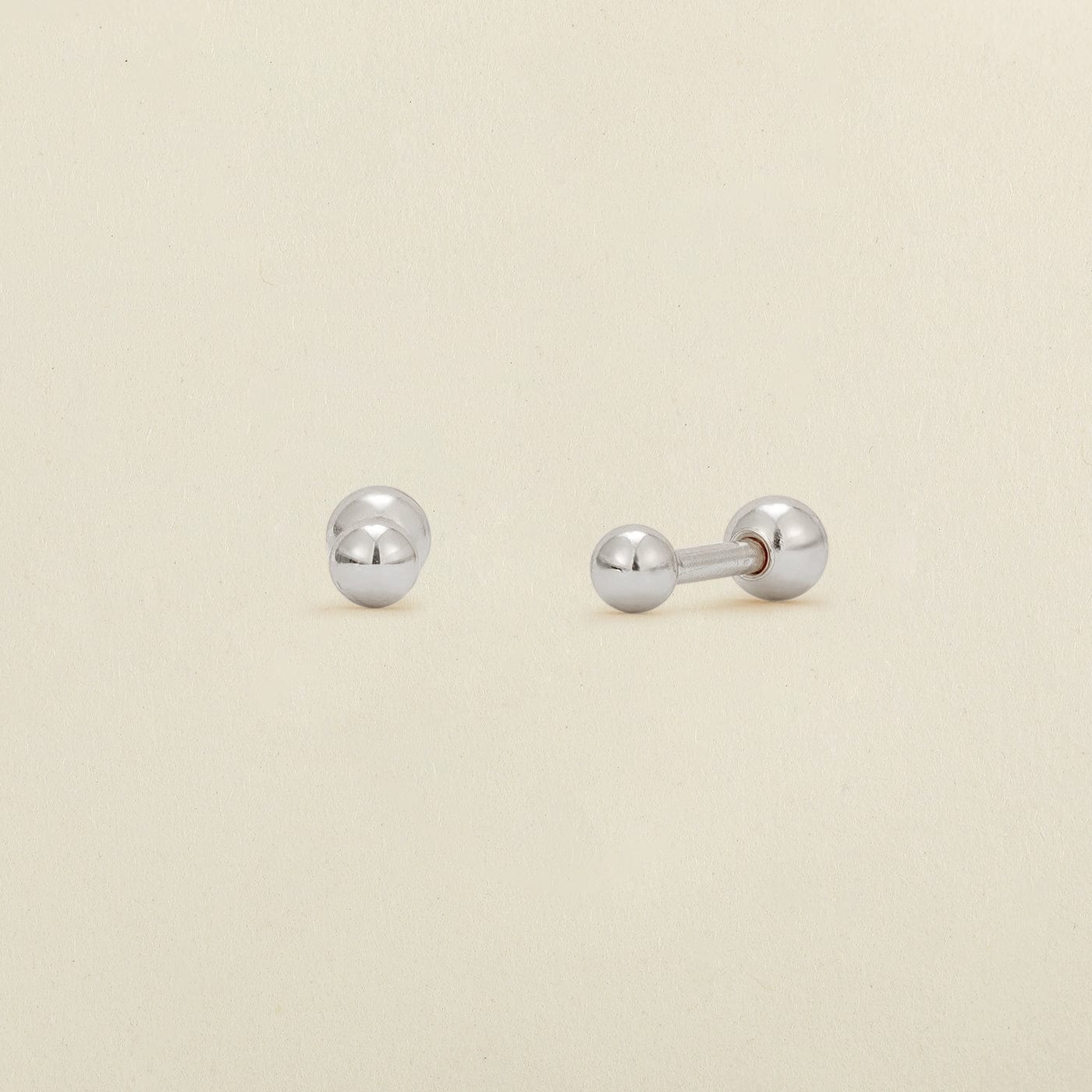 Live In Stud Earrings Silver Earring