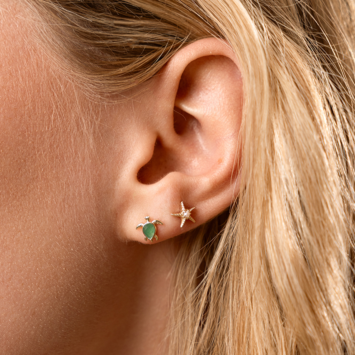 Low Tide Turtle Stud Earrings Set
