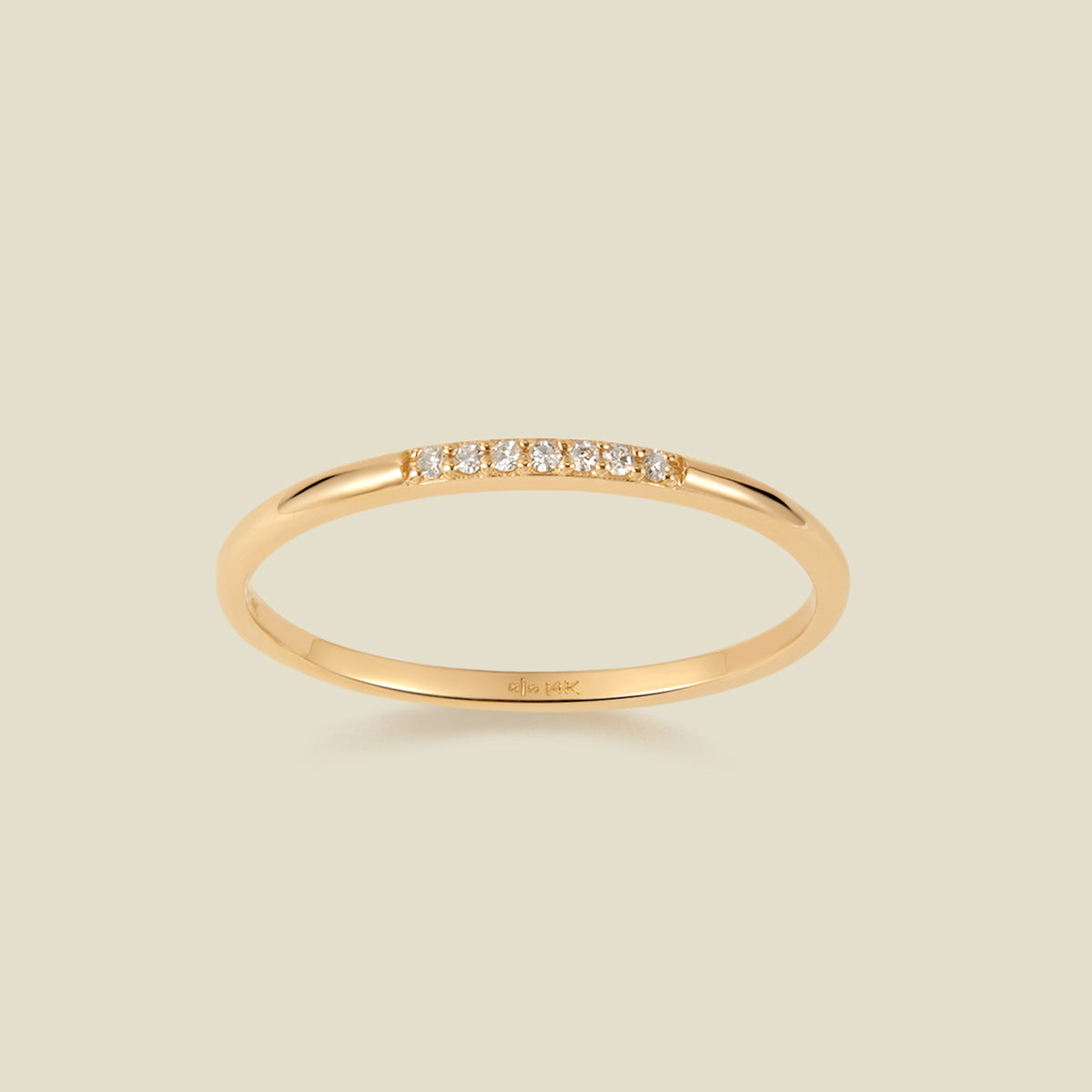 Luna Diamond Ring 14k Solid Gold / 6 Ring