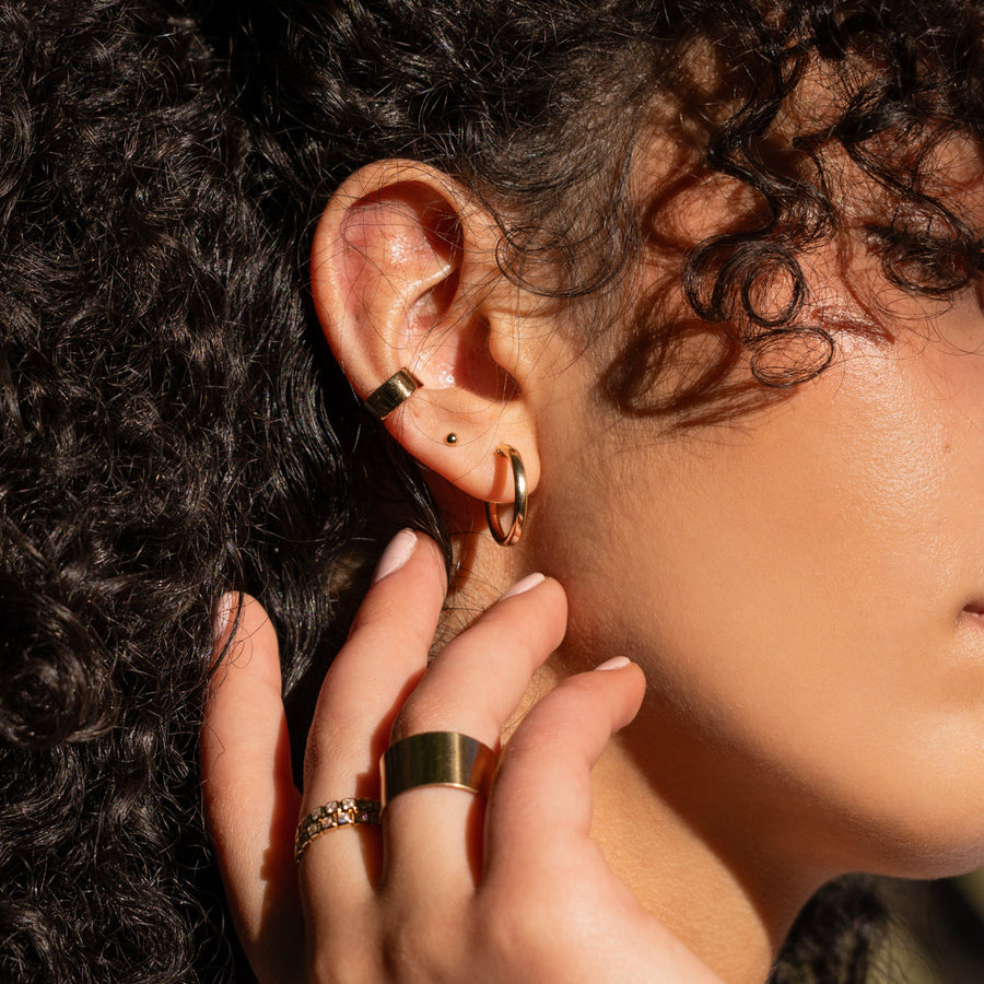 Luster Wide Ear Cuff - Single Lifestyle