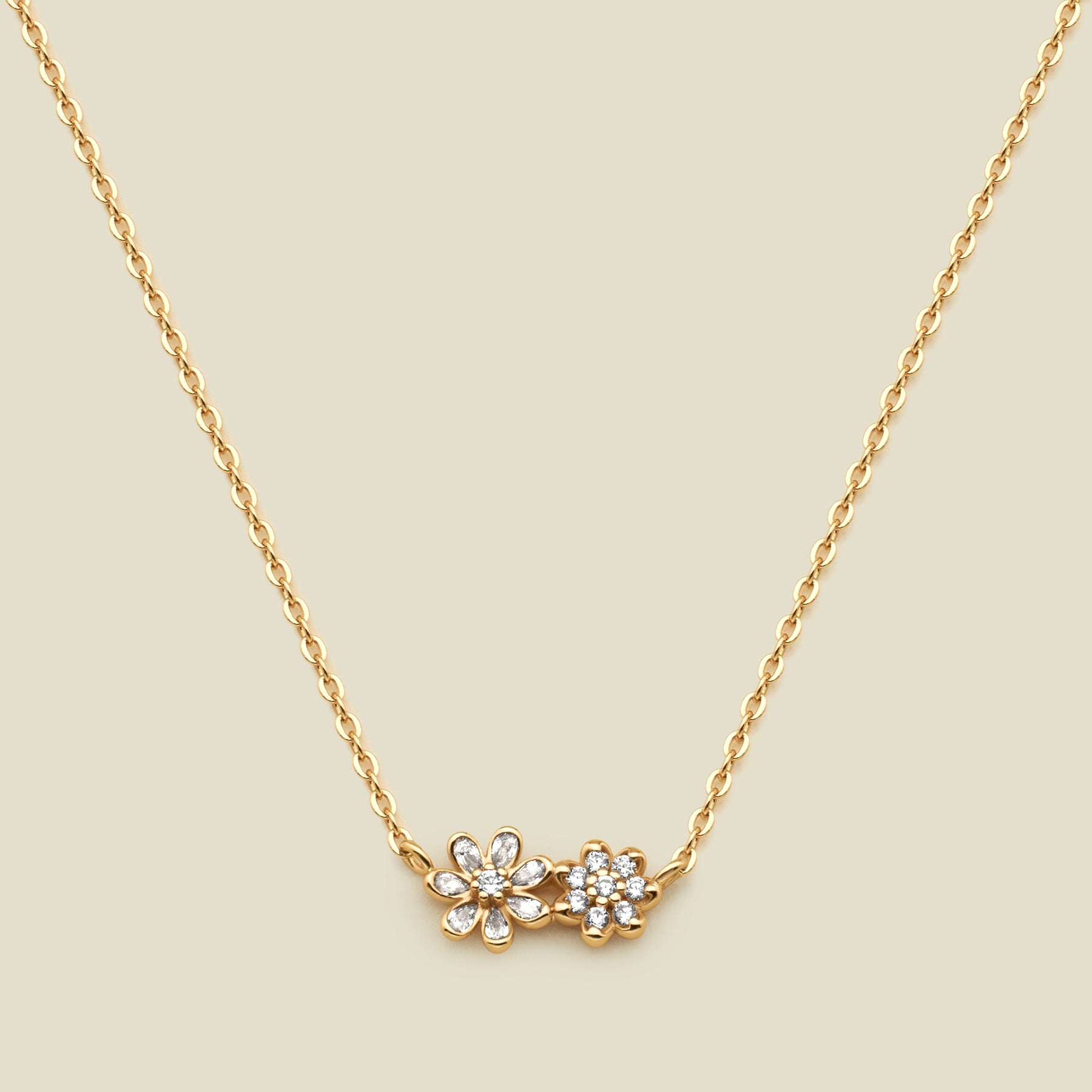 Luxe Floral Necklace Gold Vermeil Necklace