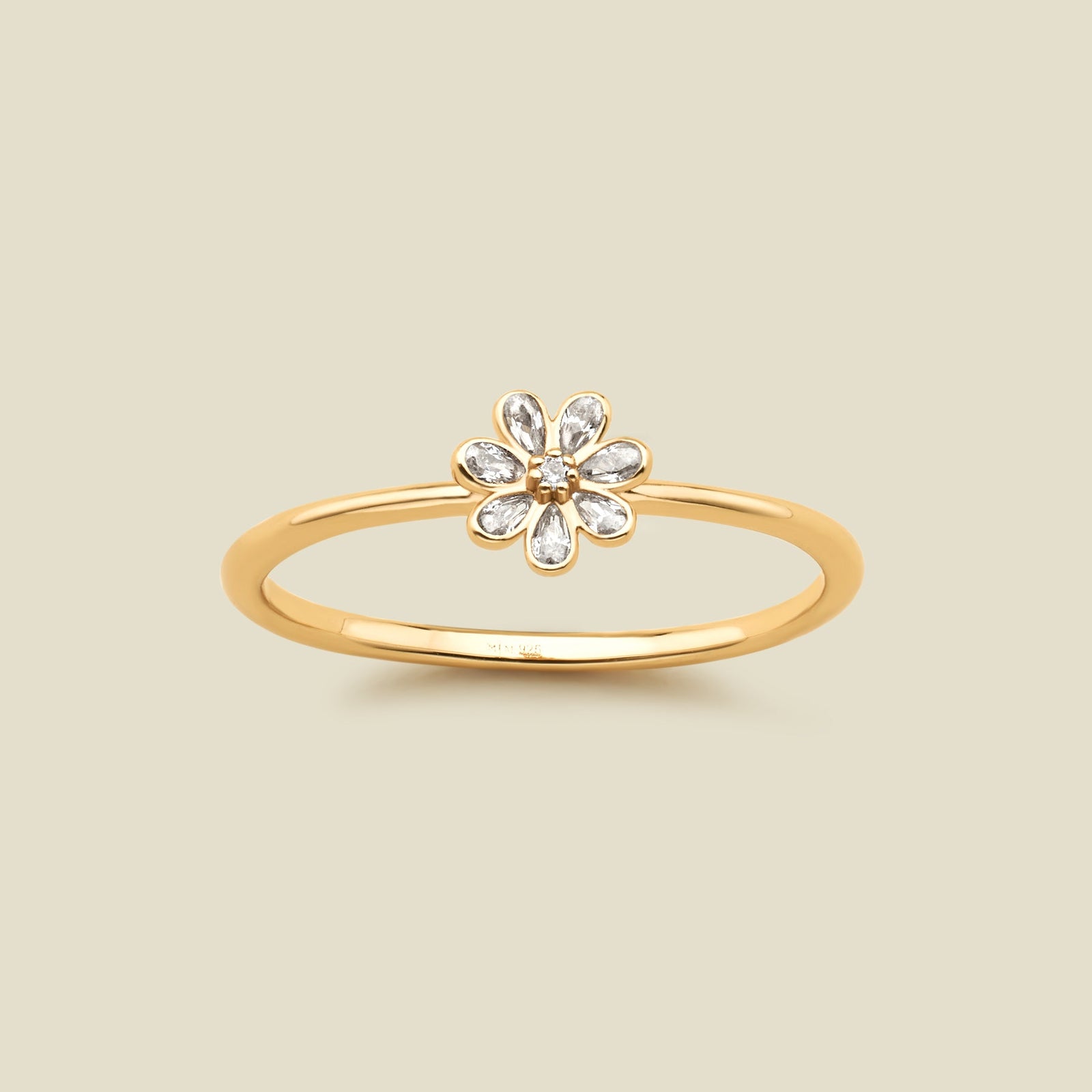 Luxe Flower Ring Gold Vermeil / 5 Ring