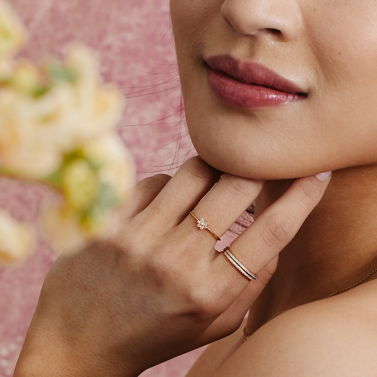 Luxe Flower Ring Ring