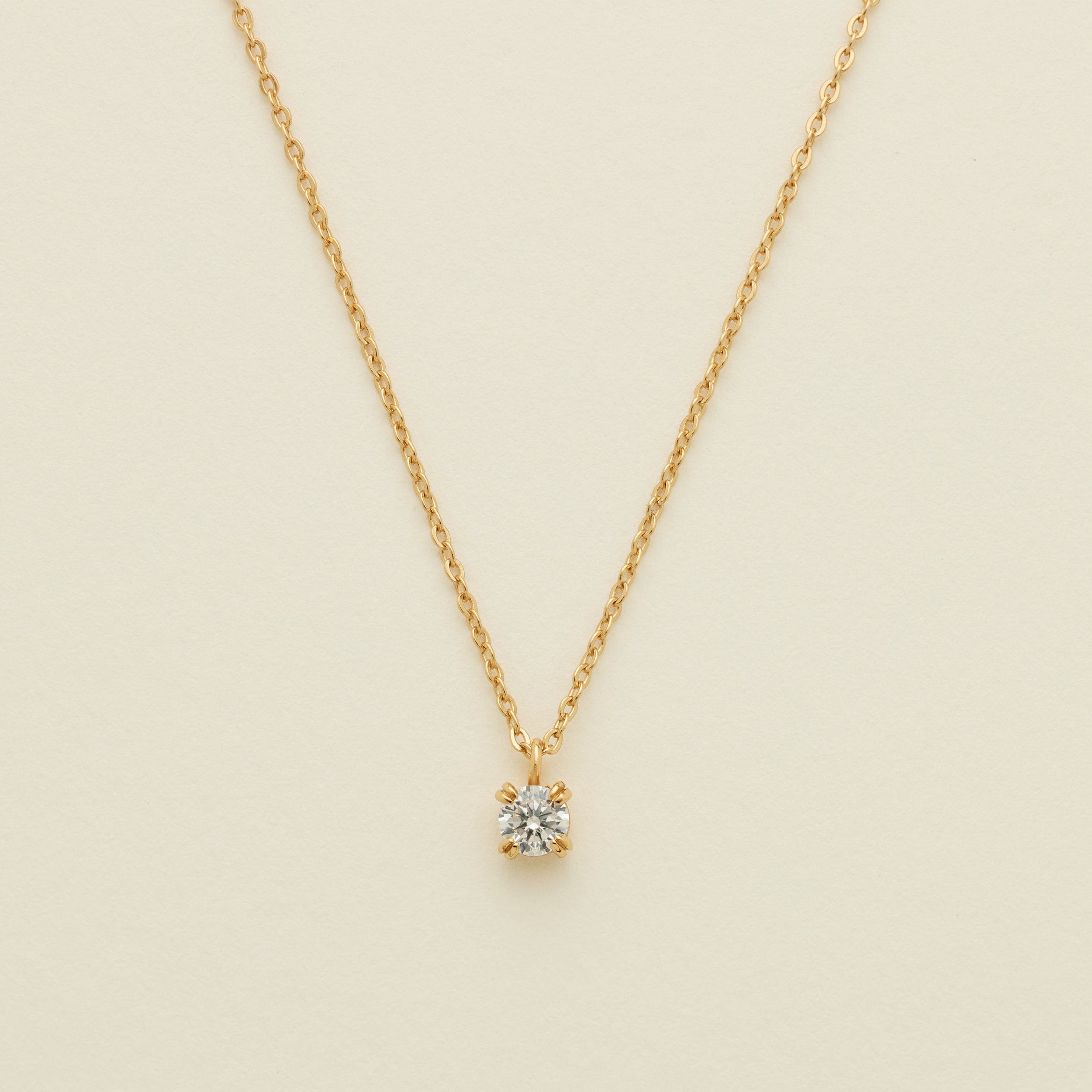 Luxe Solitaire Necklace Gold Vermeil Necklace