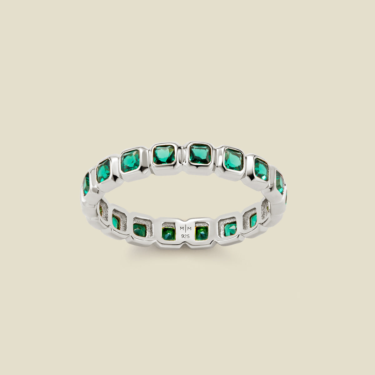 May Birthstone Eternity Ring Silver / 5 Ring