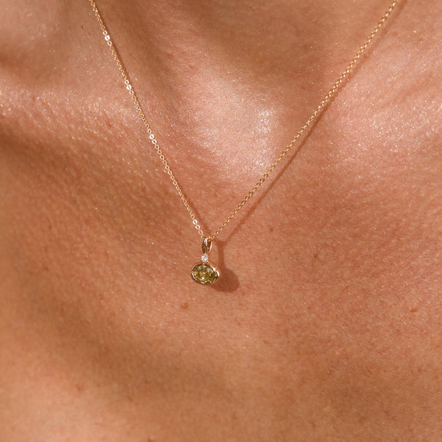 August Oval Birthstone Charm Lifestyle
