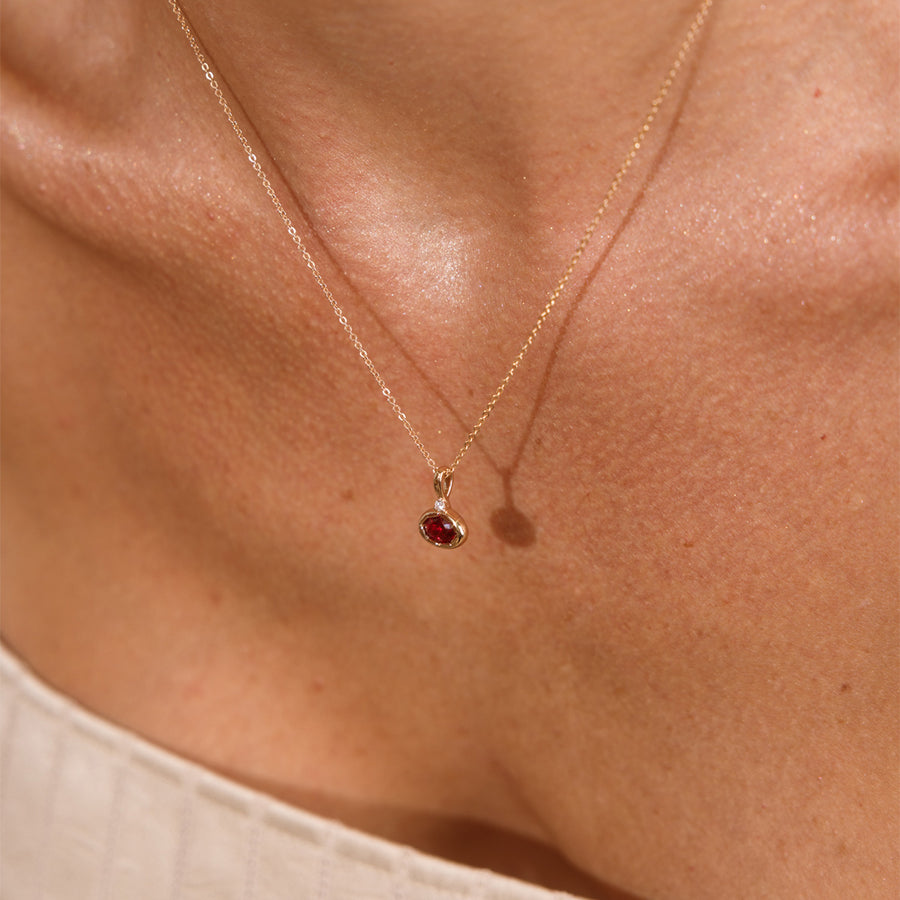July Oval Birthstone Charm Lifestyle