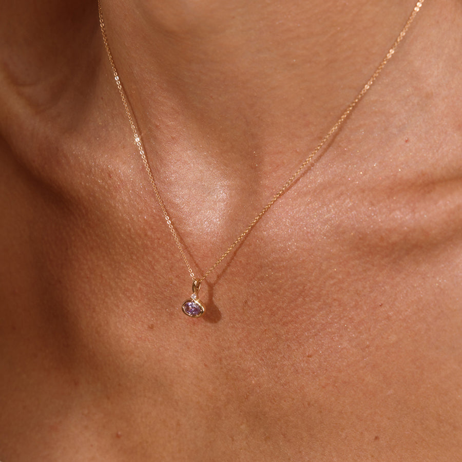 June Oval Birthstone Charm Lifestyle