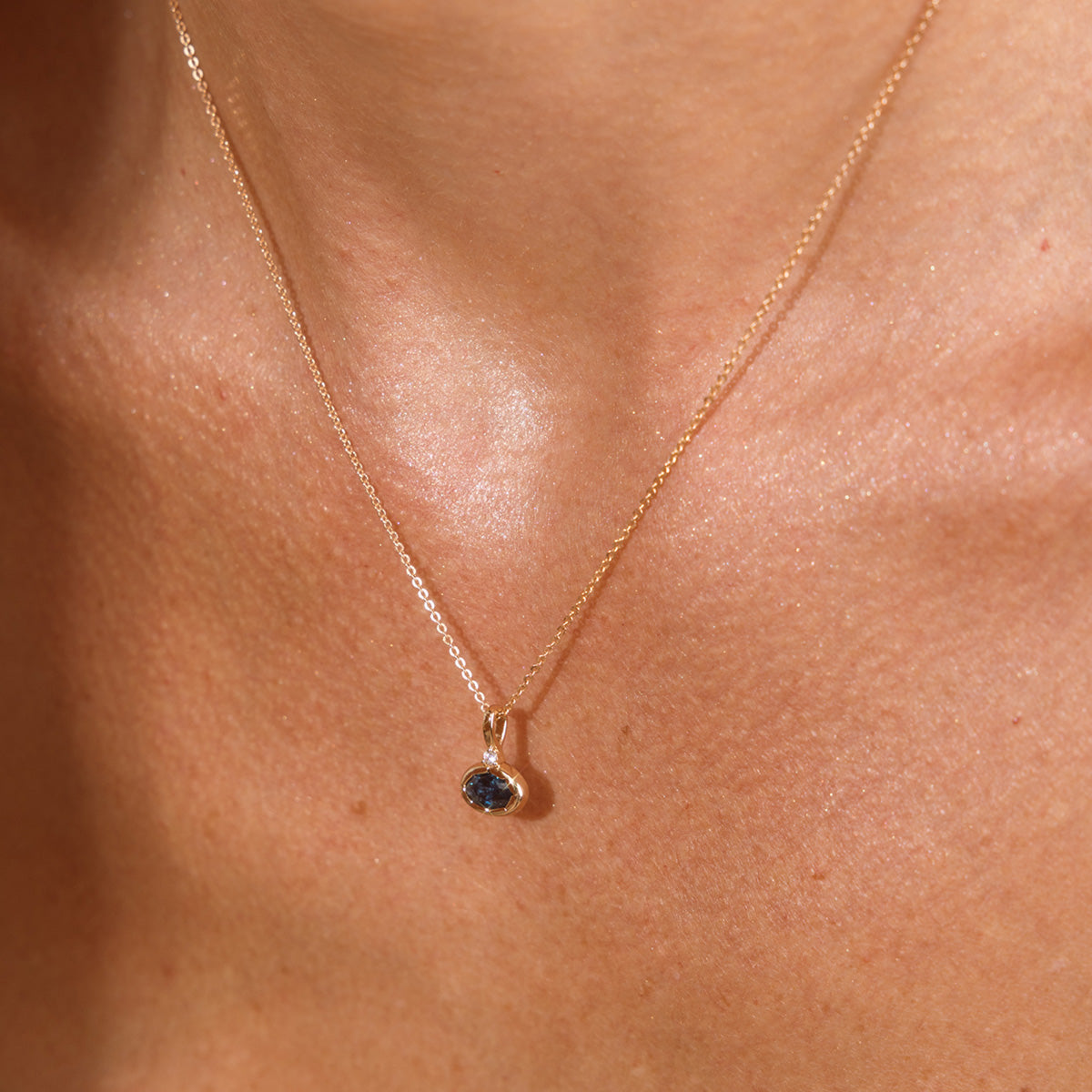 September Oval Birthstone Charm