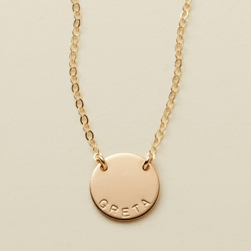 Mini Zola Disc Necklace | 1/2" Disc Necklace